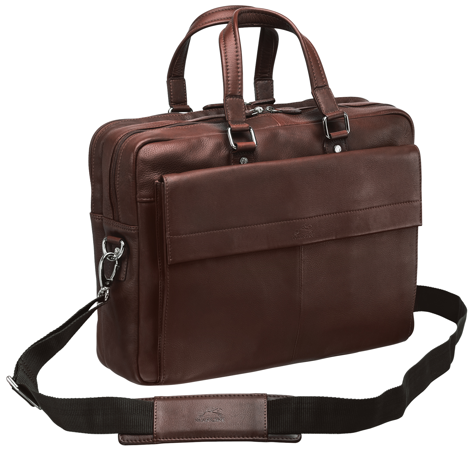 Mancini leather online briefcase